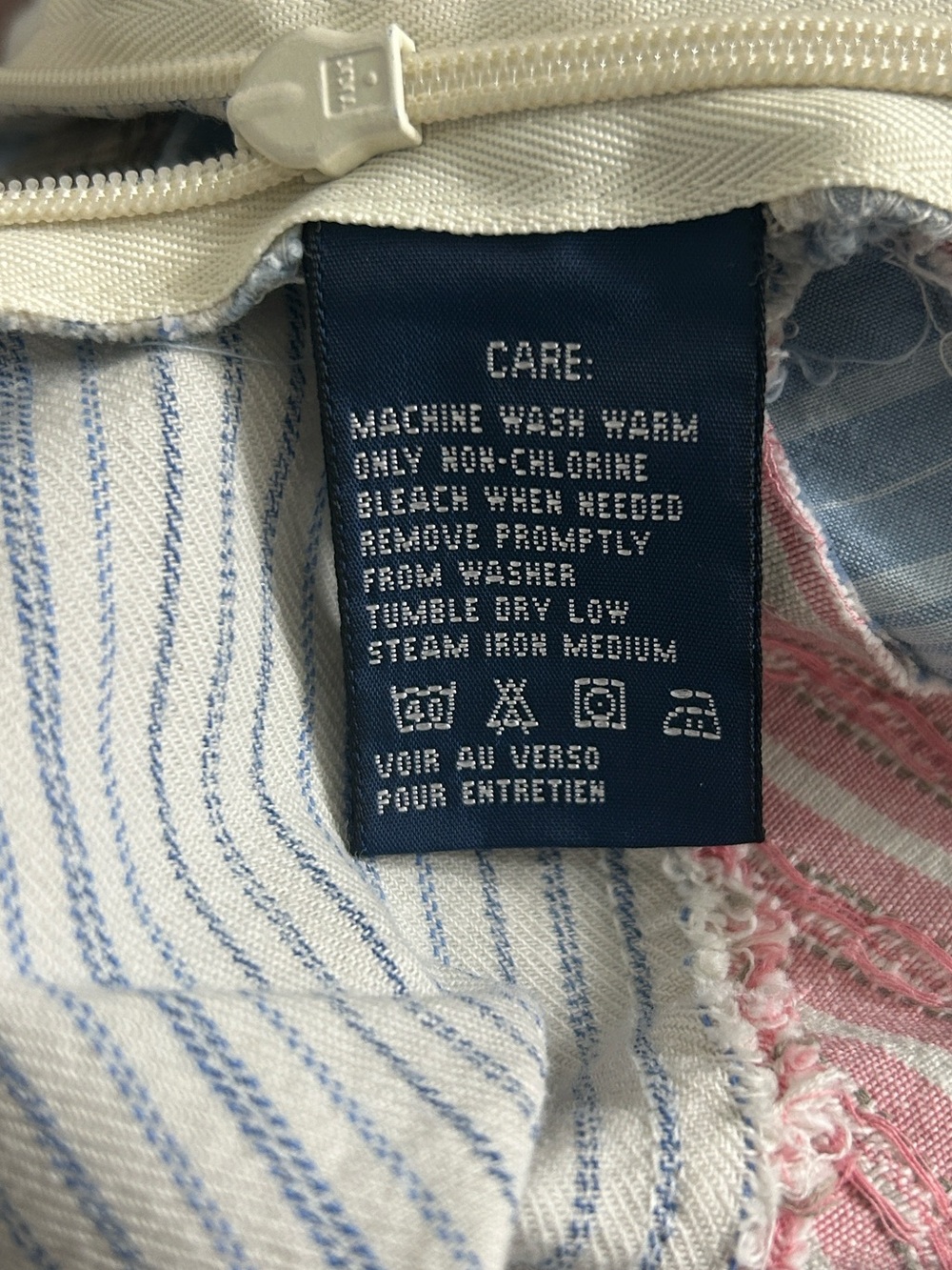 Vintage! Ralph Lauren Blue Label cotton patchwork flounce hem pockets! Size 6-8 - Picture 10 of 12